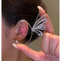 Cercel pentru dama modern EARR24BB Argintii- 1 bucata cu Zirconiu